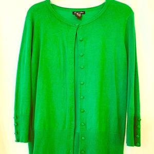 Andrey & Grace breeze green sweater.